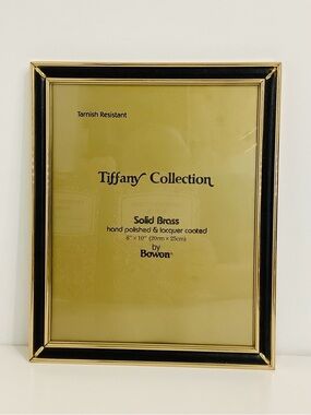 Vintage Tiffany Collection by Bowon Solid Brass Picture Frame 8x10 inches